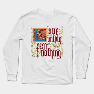 Medieval Motivation: Love (Dark Red) Long Sleeve T-Shirt